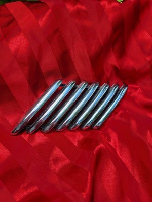 40 PONTIAC ORNAMENT HOOD SIDE LOUVER CHROME SILVER STREAK TORPEDO WAGON