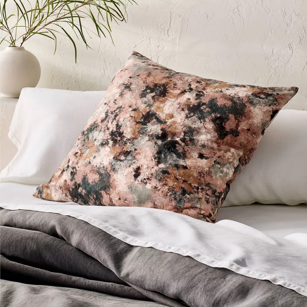 Euro Heavyweight Linen Blend Throw Decorative Pillow Impressionist Print - 4690₽