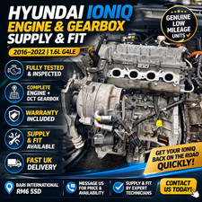 Hyundai Ioniq Hybrid Engine 1.6l G4LE and Gear Box Supply and Fit 1X Wheel Nut
