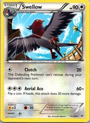 Swellow 71/108 Roaring Skies Rare Pokemon Card
