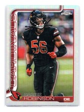 2025 Topps Chrome Darius Robinson #9 Refractor Arizona Cardinals