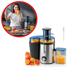 KITYTETY Extracteur de Jus 500W Centrifugeuse Fruits Légumes 2 Vitesses Inox