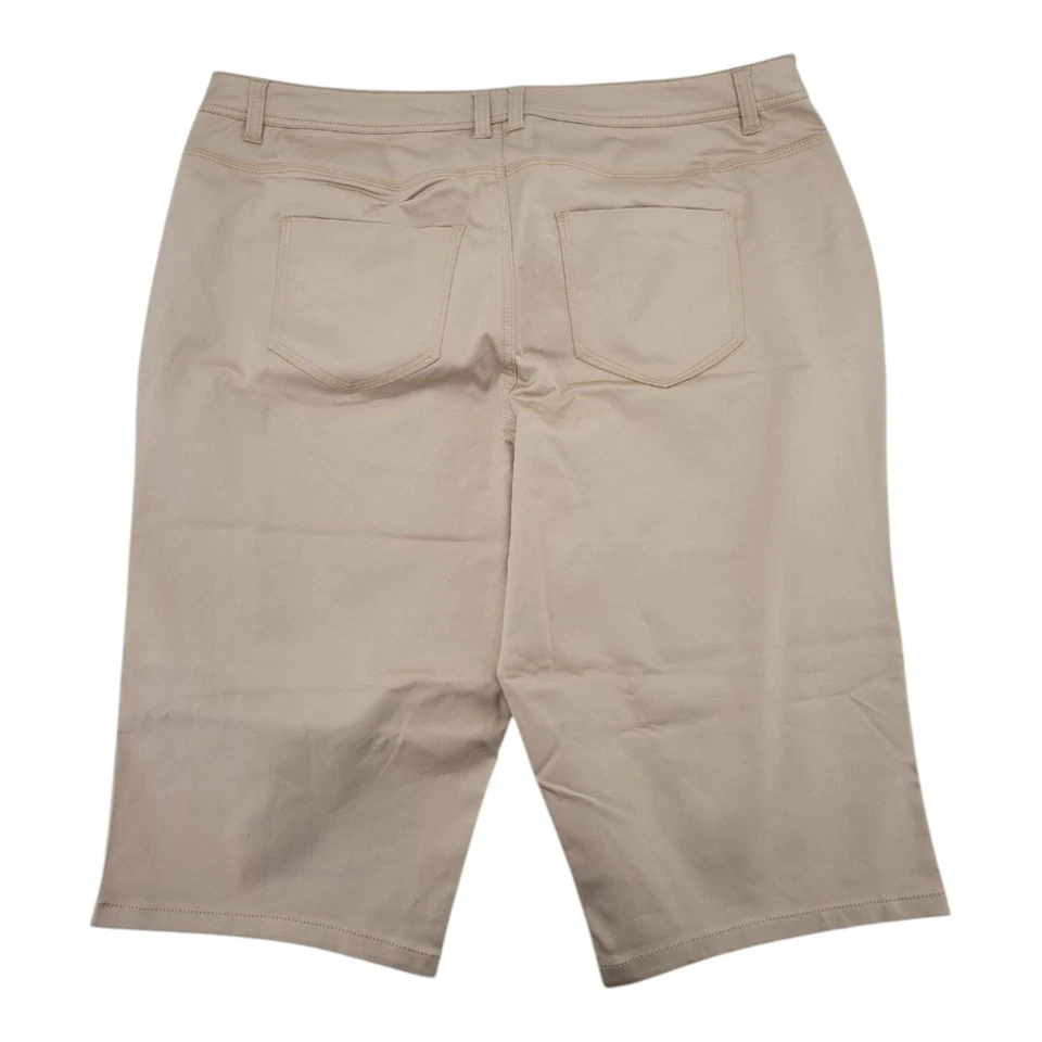Pantalones Cortos Charter Club Core Moda Sugar Sand Beige Elastizados Para Mujer Talla 16W Foto 3 de 4