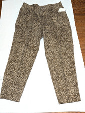 Elisabeth by Liz Claiborne Pants Straight Leg 18 Animal Print Vintage NWT cotton