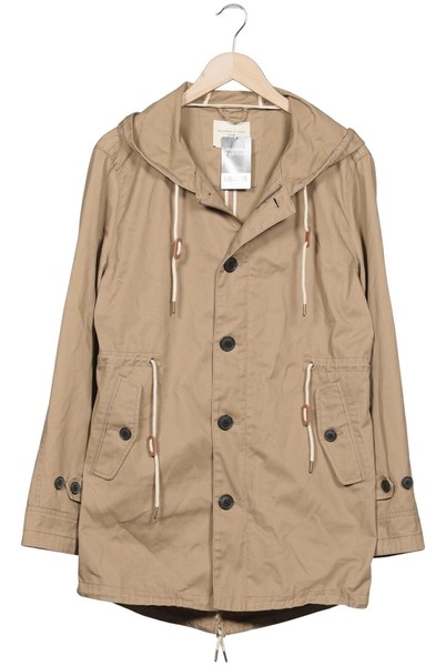 SELECTED Abrigo Hombre Invierno Parka Chaqueta de Invierno T. M Algodón Beige #c1673sl