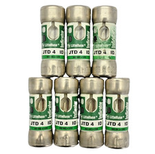 Lot of 7x Littelfuse JTD004ID 4A 600V Class J Indicator Time Delay Fuses