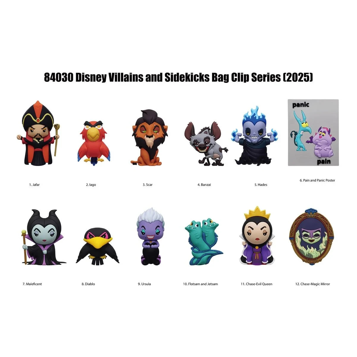 Disney Villains NEW * Banzai Clip * Blind Bag Series 4 Key Chain