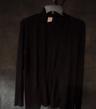 Faded Glory Black Knit Cardigan Sweater Open ...