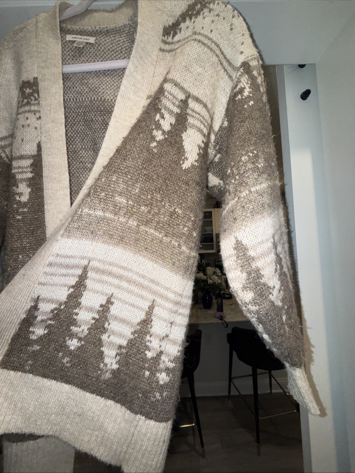 American Eagle Outfitters AEO Mountains WILDERNESS CARDIGAN Sweater L image 4