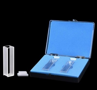 2PCS STANDARD JGS1 QUARTZ CUVETTES CUVETTE CELL OPEN TOP WITH LID 10mm 3.5ml U51