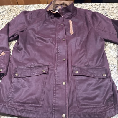 #ad Legendary Whitetails Coat Women Large Stockyards Bozeman Canvas Dark Brown $29.25