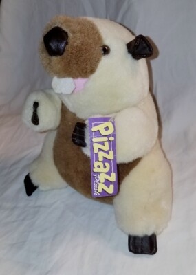 VTG NWT Pizzazz Plush Beaver 9'' Brown Stuffed Toy Animal 