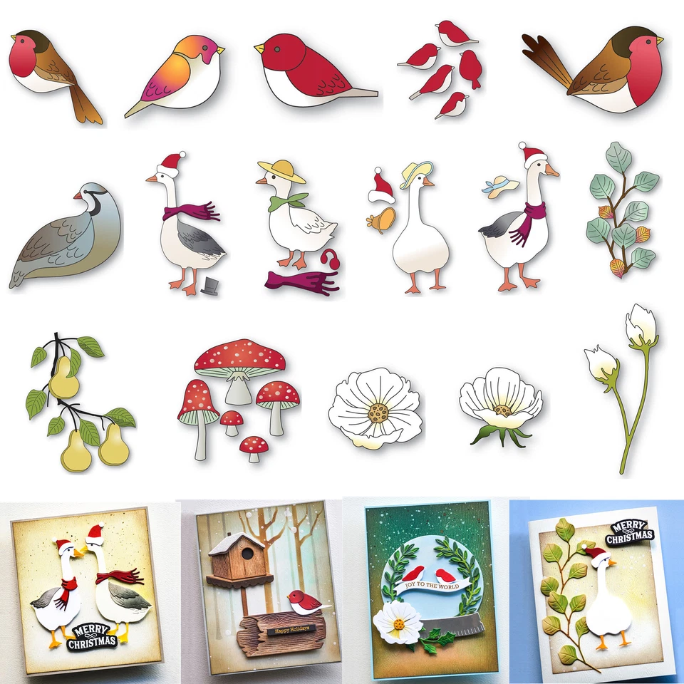 Birds Goose Metal Cutting Dies Embossing Card Stencil Scrapbook DIY Paper Crafts