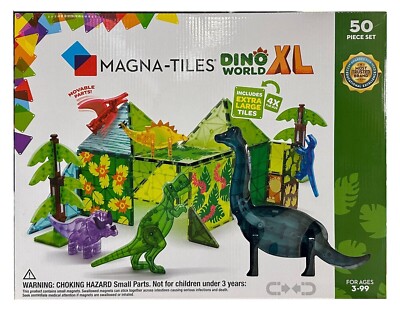 Magna-Tiles Dino World XL 50-Piece Magnet Set | eBay