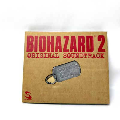 BIOHAZARD 2 ORIGINAL SOUNDTRACK CD w/ Dog Tag Japan import