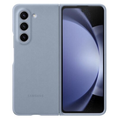 Original Samsung ECO-Leather Case EF-VF946 für Galaxy Z Fold5 Icy Blue Blau