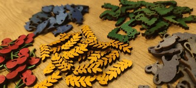 110 Flügelspannweite handbemalte Holzmarken + 60 Nektarmarken!