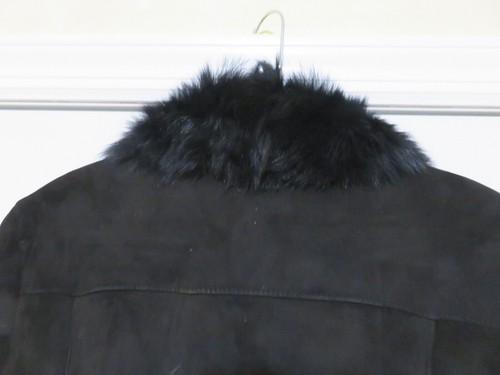 Muubaa Heneley Sheep Skin Coat w Thick Shearling Lining Black US Sz 6 Excellent! - Picture 7 of 14