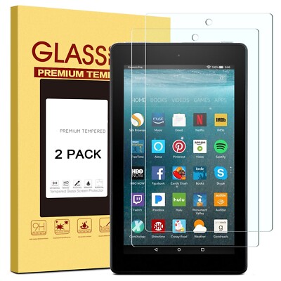 2 PCS Tempered Screen Protector For Amazon Fire / iPad /Samsung/Lenovo Tablet