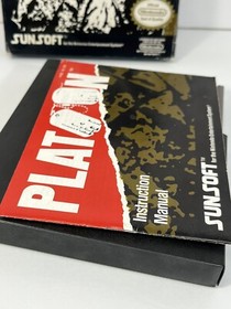 Platoon NES CIB Complete Nintendo Game Sleeve Styrofoam Manual Box Authentic