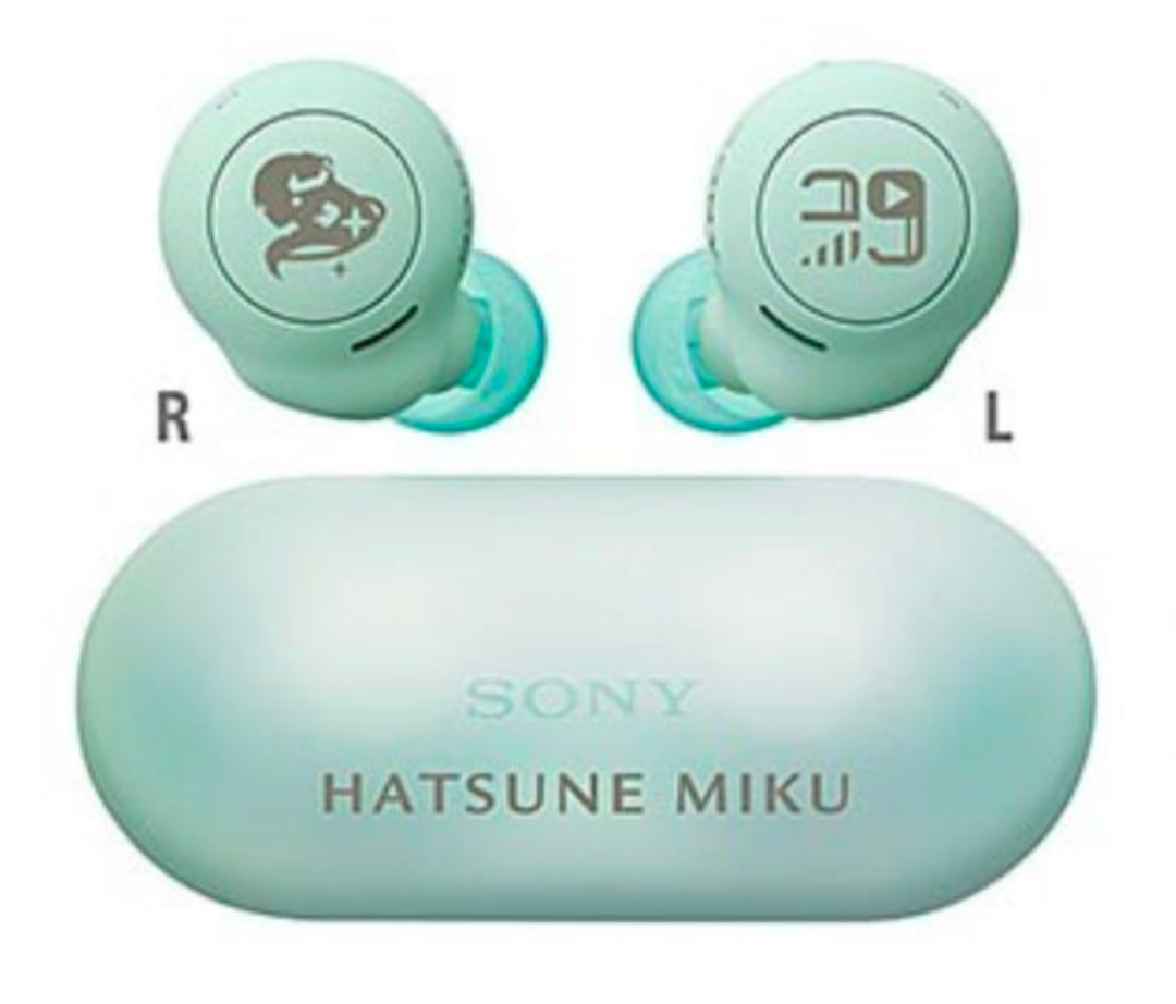 175.wf c 500 初音ミク　モデル Hatsune Miku SONY Wireless Earphone Headset WF-C500 Limited From