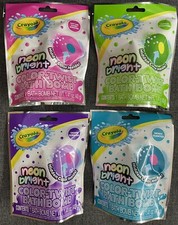 Crayola Neon Bright Color Twist Bath Bombs for Kids Lot of 4 