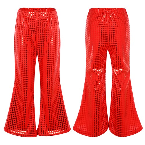 Girls Boys Glitter Sequins Hip Hop Jazz Street Modern Pants Sweatpants Trousers - Picture 206 of 252