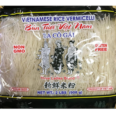 Three Ladies Rice Stick(Vermicelli) 2Lbs (1 Pack)