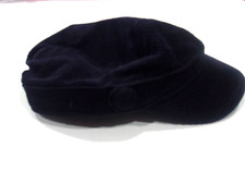 Excellent Janie and Jack Corduroy Navy Blue Cap Hat Newsboy Size 2T 3T Boys