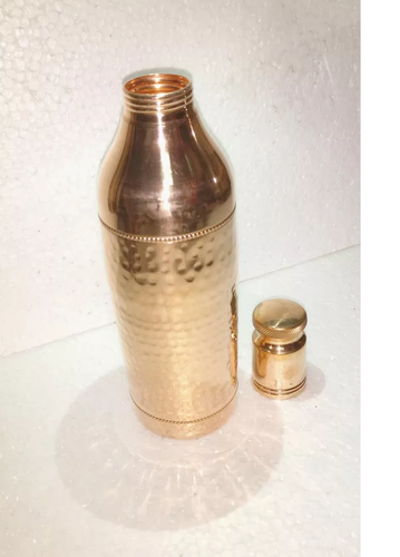 Bottiglia di champagne in rame fatta a mano design martellato beneficio per la salute set da 1 litro di 6 - Foto 3 di 5
