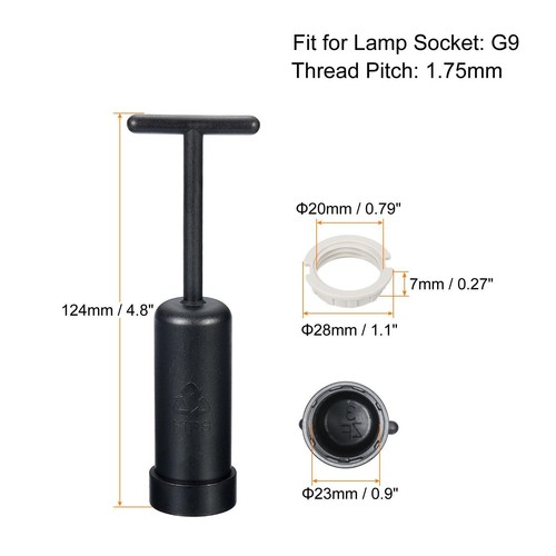 G9 Light Socket Rings 5pcs Lamp Shade Holder Ring M20 with Removal Tool Set - Picture 2 of 5