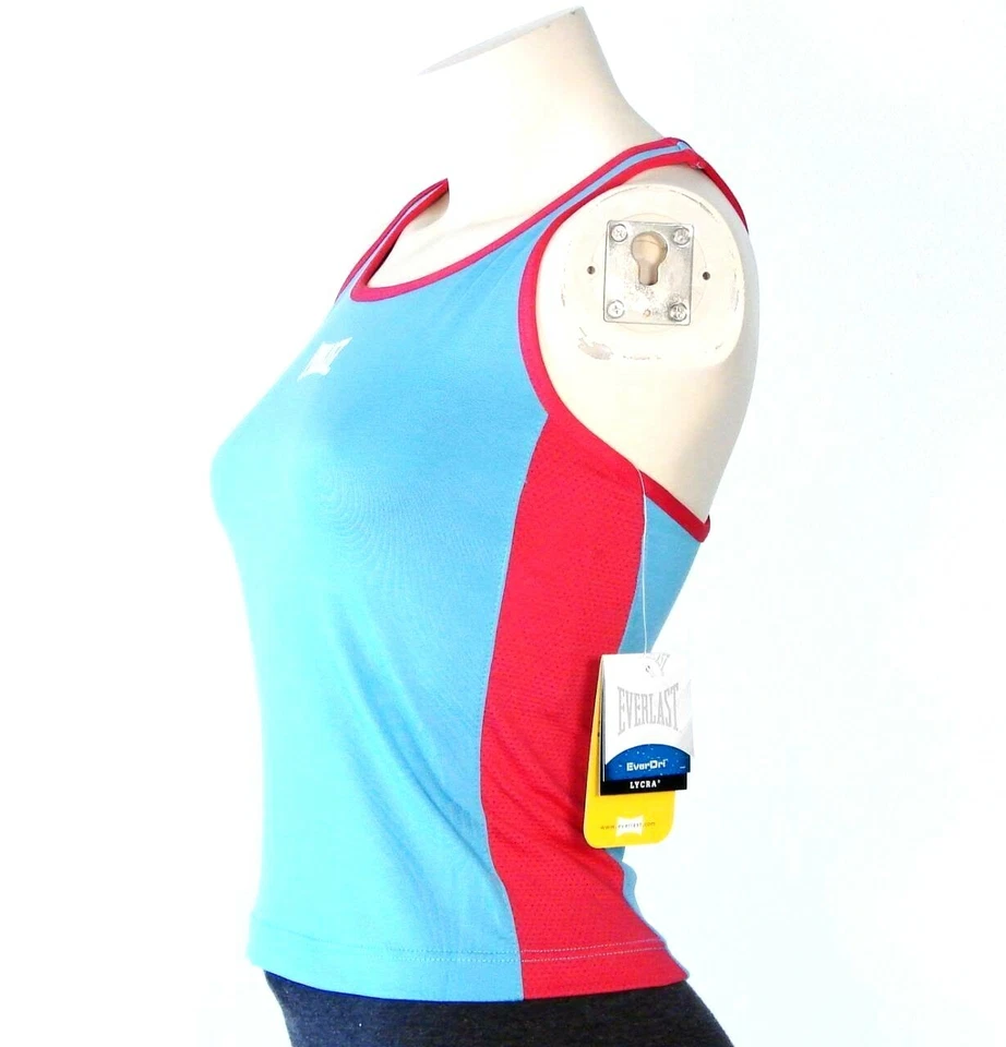 Camiseta sin mangas Everlast Everdri azul y rosa espalda de corredor para mujer mediana M nueva con etiquetas Foto 2 de 3