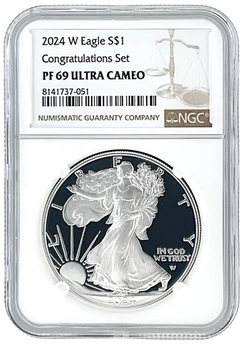 2024 W Congratulations Set Silver Eagle Proof NGC PF69 UC - Brown Label