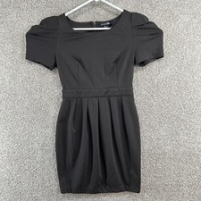 Forever 21 Women's Dress Size Small Brown Short Sleeve Zip Closure Pleated