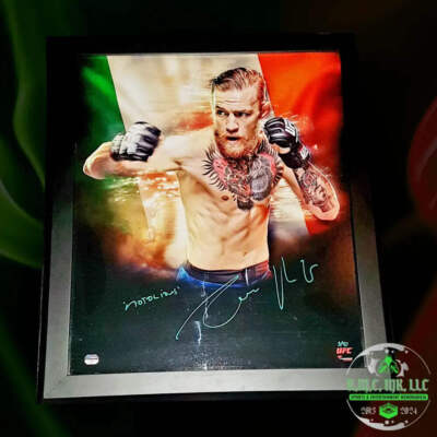 *UFC CONOR MCGREGOR SIGNED AUTOGRAPHED & INSCRIBED ''NOTORIOUS'' 20X24 FRAMED LIMI