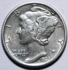 1939-D MERCURY DIME - AU UNC- With A TOUCH OF CARTWHEELING MINT LUSTER!