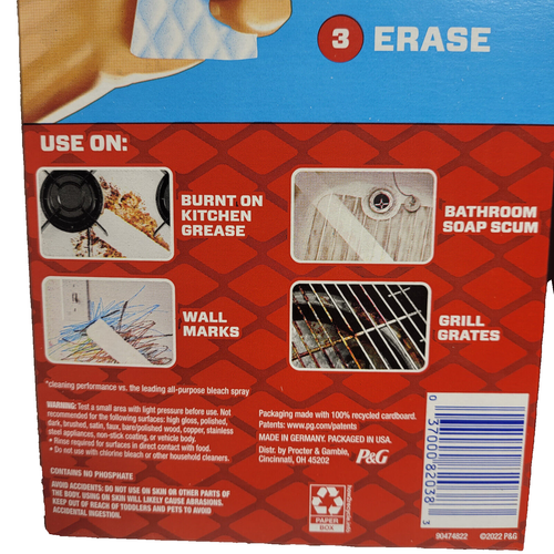 Mr. Clean Magic Eraser 80% Less Scrubbing Extra Durable 4 Pads/Box x 2 Boxes - Picture 3 of 4