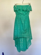 Maurices Sundress Strapless Mint Lace High Low Skirt Womans XS