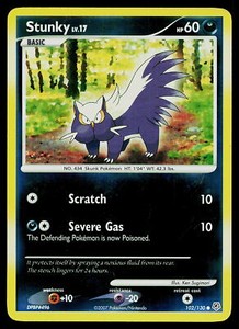 Pokemon Diamond and Pearl 102/130 Stunky Reverse Holo
