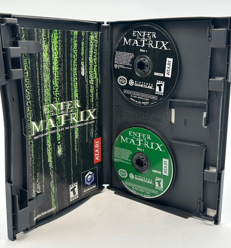 Enter The Matrix (Nintendo Gamecube, 2003) 2 Disc Set- TESTED & WORKS- BENT CASE - Picture 7 of 10