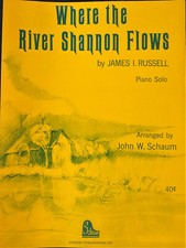 rare WHERE THE RIVER SHANNON FLOWS by JAMES RUSSEL - PIANO SOLO SHEET MUSIC