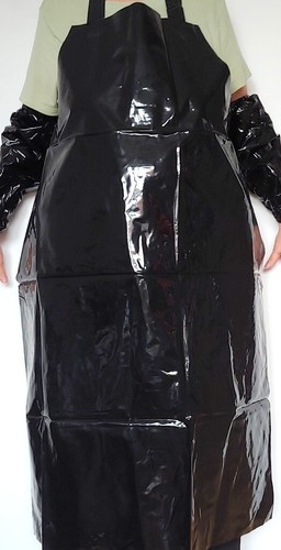 État neuf brillant épais PVC 110x79 cm tablier laqué tablier pluie veste manteau