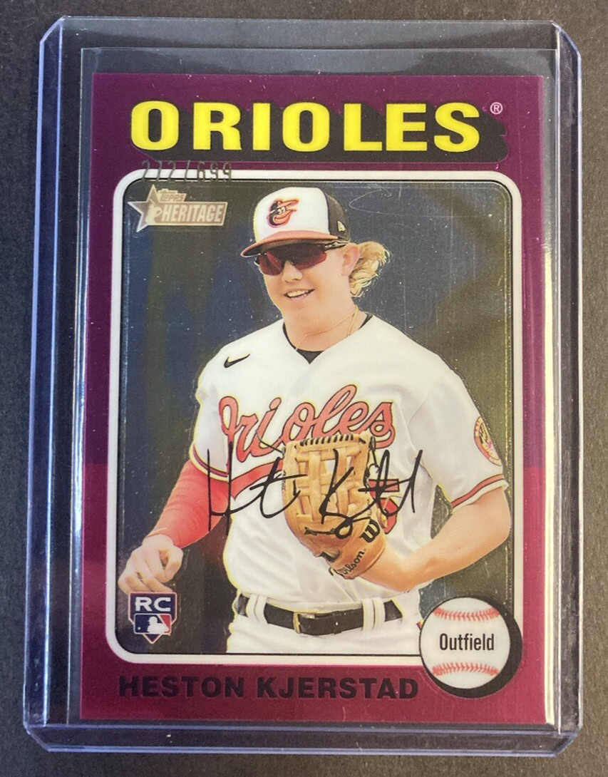 2024 Topps Heritage High Number Heston Kjerstad Rookie Chrome /699 #327