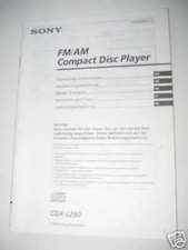 Betriebsanleitung Sony FM / AM Compact Disc P...