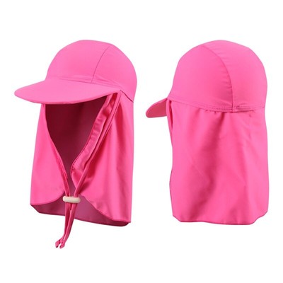 5-12Y Children Boys Girls Sun Hat Swimming Caps Head Neck Protection Caps