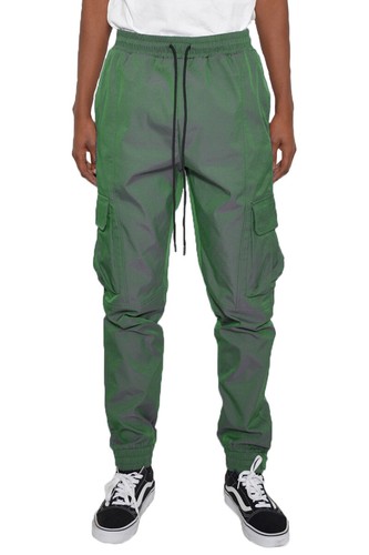 Mens Peacock Iridescent Street Wear Utility Casual Fashion Jogger Pants - Picture 20 of 22