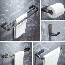 Gray Color Brass Square Bathroom Accessories Set Bath Hardware Towel Bar szh106