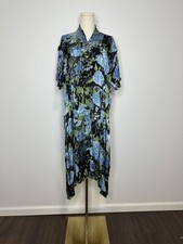Balenciaga Oversized Asymmetrical Floral Dress in Dripping Peonies Print
