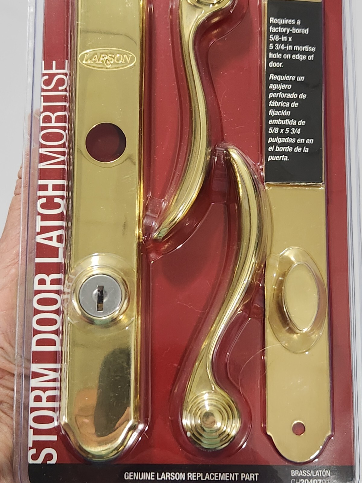 larson-storm-door-latch-mortise-replacement-handle-lock-brass-new-ebay