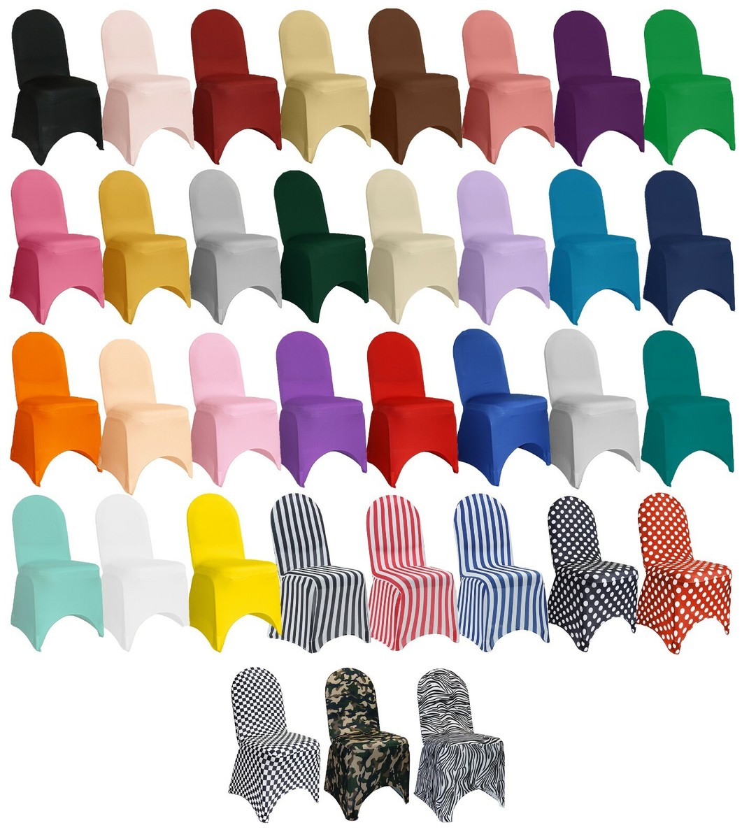 Your Chair Covers Pack Stretch Spandex Banquet Chair Covers